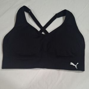 Puma Women's Crossback Black Sports Bra Size L